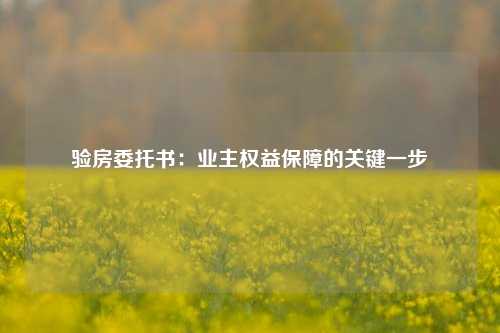 验房委托书：业主权益保障的关键一步